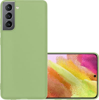 Hoesje - Geschikt voor Samsung Galaxy S21 FE - Sterk & Shockproof - Hoes Cover - Siliconen Case - Groen