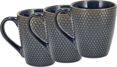 Espresso Kopjes – Set van 3 – Aardewerk Koffiebekers met Oor 200 ml – Koffiemokken en Theemokken – Voor Koffie, Espresso, Cappuccino en Thee