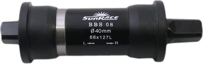 Sunrace Trapas - 127 mm - 40 mm diameter - spelingsvrij - zwart