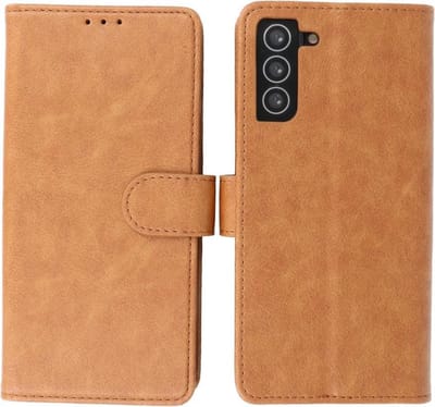 Hoesje Geschikt voor Samsung Galaxy S21 Plus - Book Case Telefoonhoesje - Kaarthouder Portemonnee Hoesje - Wallet Cases - Bruin