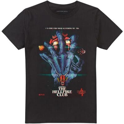 Stranger Things T-shirt - Hellfire Poster - S tot XXL - voor Mannen - zwart