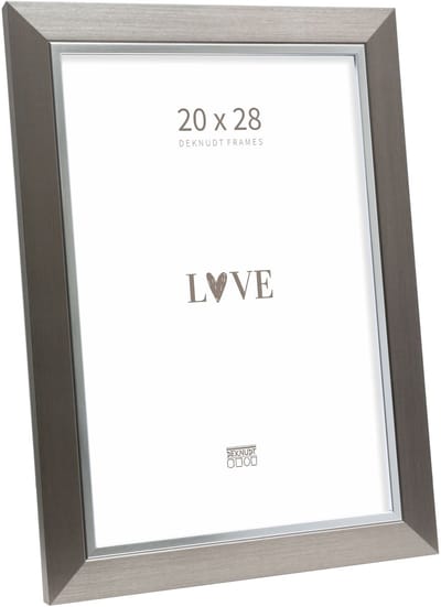 Deknudt Frames fotolijst S45VD1 - zilver met zilverbies - foto 20x28 cm