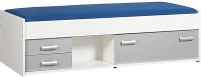 BEUK Bedframe 90X200 cm Incl Laden + 1 Klep Aluminium - Wit - Effen