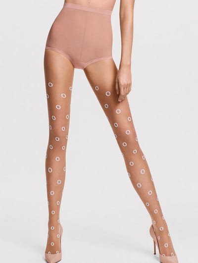 Wolford panty Miley maat S gobi/white