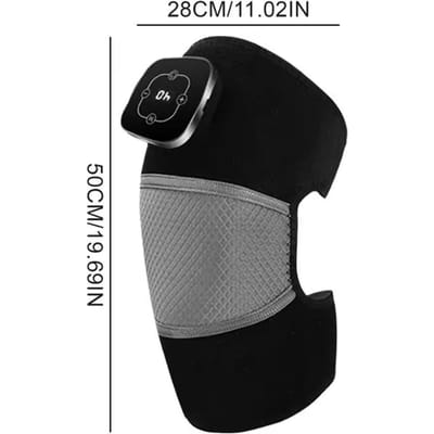 Genouillère Épaule 3 en 1 Alimentée par Batterie Massage Équipée de Massage Chauffant par Vibration Traitement Soulagement Douleur Épaule Coude Jambe Froide Vieille USB black
