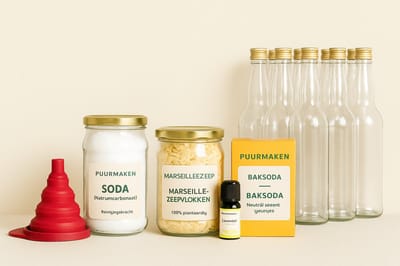 Puurmaken DIY wasmiddel kit met marseillezeep