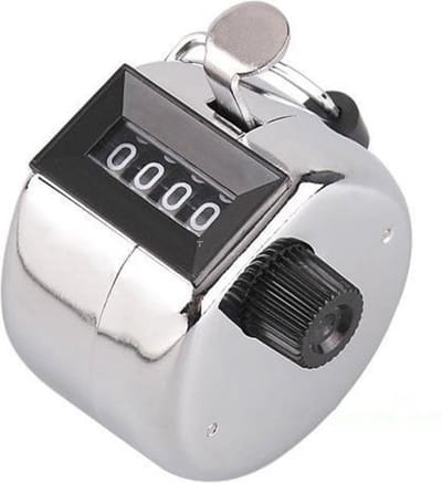 Handteller -  Personenteller - 4 cijferig - Zilver