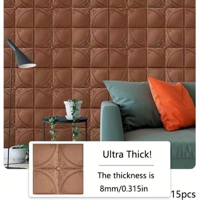 Ultra épais ! avec une épaisseur de 0,315 pouces, 15/20 pièces d'autocollants anti-collision auto-adhésifs 3D DIY pour améliorer votre chambre ou votre salon - Imperméable 15pcs