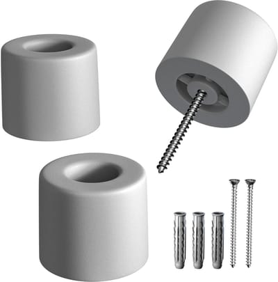 Unyqoos® Witte rubberen vloerdeurstoppers met schroefmontage in 3-delige set