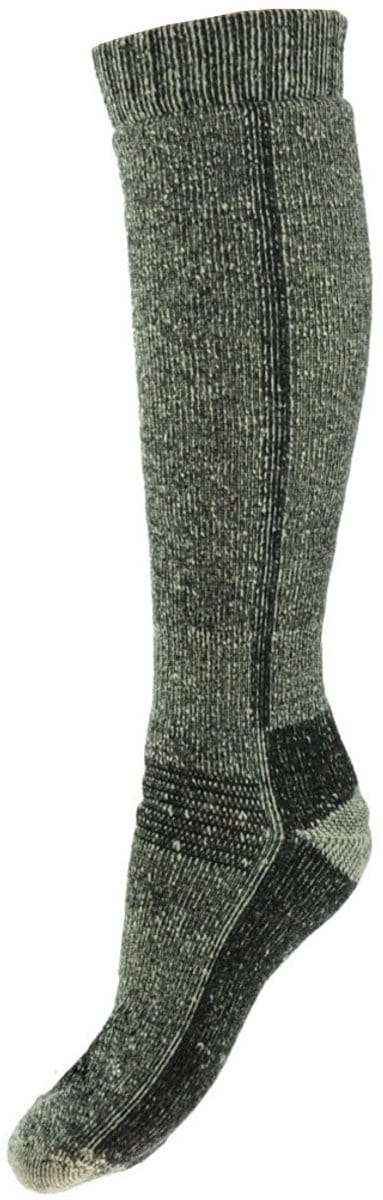 Basset - 2-Pack - Thermo Kniekousen - Wollen Badstof - Platte Teennaad - Heren / Dames - grijs - 35-38 - 5450