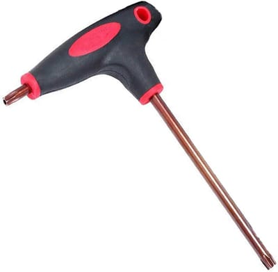 Torx Schroevendraaier - Ster Sleutel - Vastzetten Bouten - Praktische T-greep - T10 tot T50 - Zwart en Rood