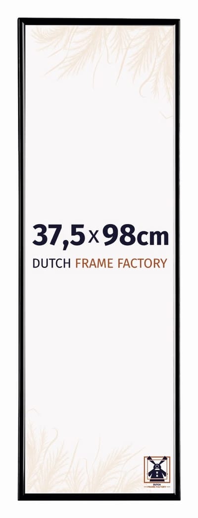 Fotolijst 37,5x98 cm - Kunststof - Zwart Hoogglans - Easy