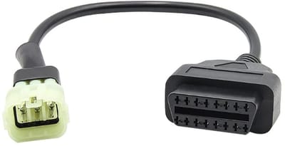 Allecto - 6 naar 16 PIN Adapter Kabel - Diagnostische kabel - Zwart - Motorfiets kabel - Compatibel met K-TM 6pin motorfiets - Hoogwaardige kwaliteit