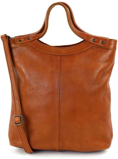 Bear Design Andrea Leren Handtas - Schoudertas - Cognac