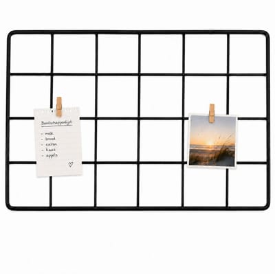 Purepeak Wandrooster voor Foto's - 30 x 20 cm - Zwart - Kaartenrek