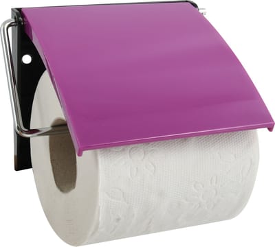 MSV Toiletrolhouder – Toiletpapierhouder voor Wandmontage – WC-Papierhouder – WC Papier Dispenser – Paars – 13x15x11,5 cm