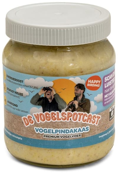 Vogelspotcast Vogelpindakaas - Pindakaas voor Vogels - Vogelvoer Buitenvogels - 100% Natuurlijk & Rijk aan Eiwitten