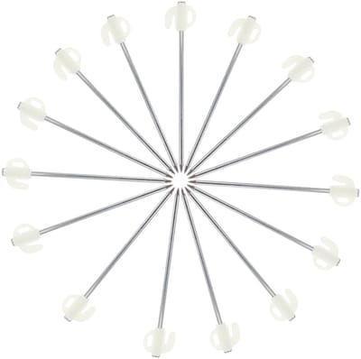 15 stuks lichtgevende tentharingen voor buiten - Stevige luifelharingen - Geschikt voor zeilen en luifels - Geschikt voor kamperen, wandelen, strand en gras - Stevige tentharingen met lichtgevende koppen - Beige, zilver