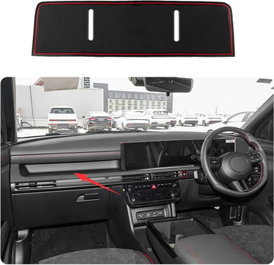 Accessoires voor Hyundai Tucson 2025 - Passagiersstoel Houder, Antislip Mat Tray en Siliconen Pads, 1 Stuk (Rode Rand)