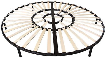 Vente-unique Ronde lattenbodem 220 x 220 cm