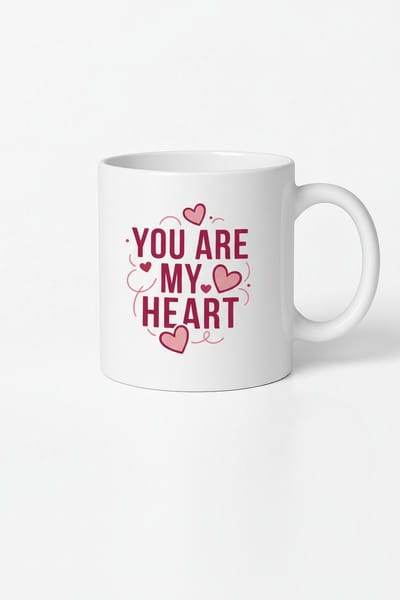Mok You Are My Heart - Liefdes Mok met Hartjesprint en Uniek Design
