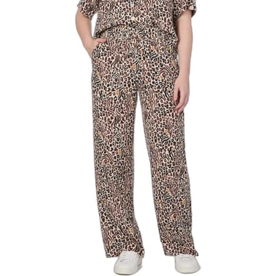 Broek Aramanta bruin print elastiek Ragwear - maat S