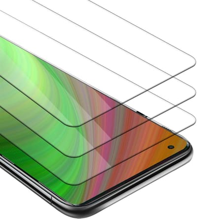 Cadorabo 3x Screenprotector geschikt voor Xiaomi RedMi NOTE 9 - Beschermende Pantser Film in KRISTALHELDER - Getemperd (Tempered) Display beschermend glas in 9H hardheid met 3D Touch