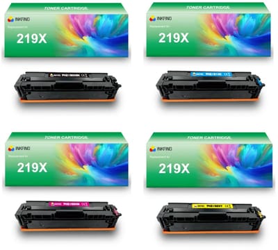 INKFIND 219X (W2190X/W2191X/W2192X/W2193X) tonercartridge multipack van 4 stuks (Zwart+Cyaan+Magenta+Geel) compatibel met HP 219X W2190X W2191X W2192X W2193X HP219A HP219X HP219 toner cartridge - 4-pack BK/C/M/Y