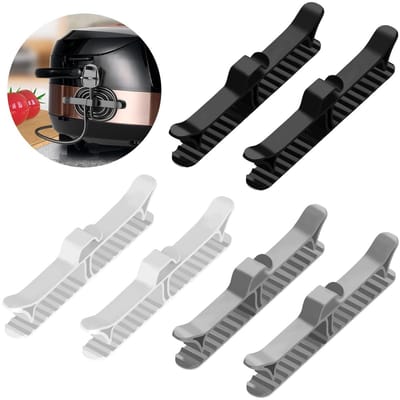 Kabeloproller en Organizerset, 6 Stuks Zelfklevende Kabelclips voor Keukenapparatuur zoals Koffiezetapparaat en Airfryer