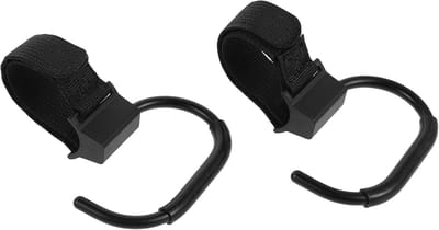 Kinderwagenhaken - Luiertas haken - Handen vrij - 360 graden draaibaar - 12 x 9.7 cm - Zwart