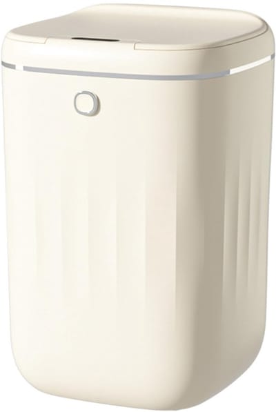 Smart Sensor Prullenbak, 20 L automatische vuilnisbak met deksel en batterij, 25 X 25 X 32 Mm Bewegingssensor Prullenbak voor Keuken, Badkamer, Woonkamer en Kantoor
