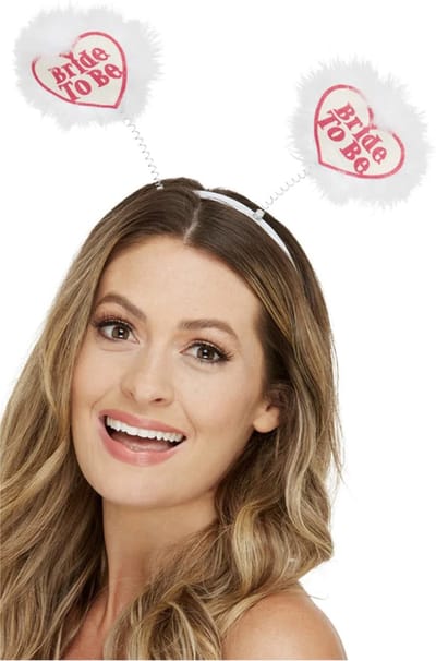 Smiffys Diadeem/tiara Bride To Be - wit - polyester - 25 x 20 cm - vrijgezellenfeest