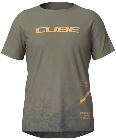 Cube Mtb Tm Korte Mouw Enduro Trui Groen XS Man