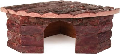 SAVI® Egelhuis - Egelhuisje Hout – Cavia Huisje Met Afneembaar Dak - Bruin - ‎42cm x 30cm x 30cm