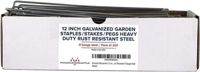Gegalvaniseerde Tuin Nietjes - Stevige Pinnen - Landschap Beveiligen - Roestbestendig Staal - 12 Inch 9 Gauge