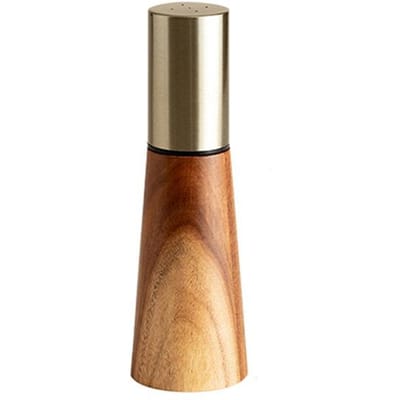 Peper Grof Zout Molen Metallic Acaciahout Keuken Kruidenpot Pepermolen Set Specerijenpot Zoutstrooier Keukenbenodigdheden brown