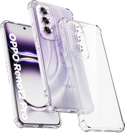 Casemania Hoesje Geschikt voor Oppo Reno 12 Pro - Transparant - Anti Shock Hybrid Back Cover