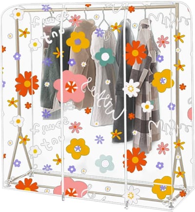 Duurzame stofbeschermhoes voor kledingstand, 120 x 50 x 150 cm, waterdicht en stofvrij, ideaal voor het beschermen van kleding en accessoires