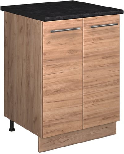Vicco Wastafelkast Fame-Line, Goudkleurig Eiken/Goudkleurig Eiken, 60 cm