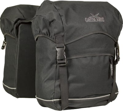 Greenlands Travel - Dubbele Fietstas - lichtgewicht - reflecterende bies - regenhoes - 50 l - Zwart