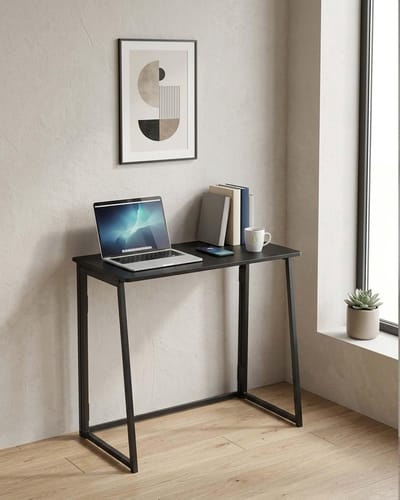 Dailygoods- Klaptafel 80x40 cm - Opvouwbare Tafel - Ruimtebesparend - Compact Bureau - Geschikt voor Slaapkamer - Eenvoudig Op te Bergen