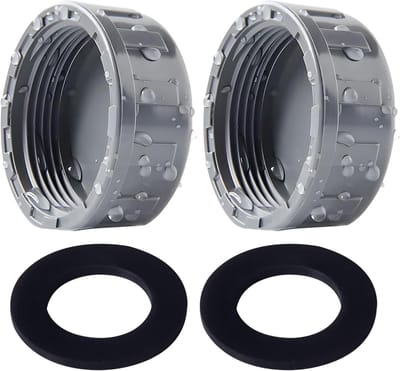 Duurzame PVC Schroefdoppen 32mm met Rubberafdichtingen voor 1'' Vrouwelijke Draad Slangverbinding, Ideaal voor Tuin- en Sanitairtoepassingen
