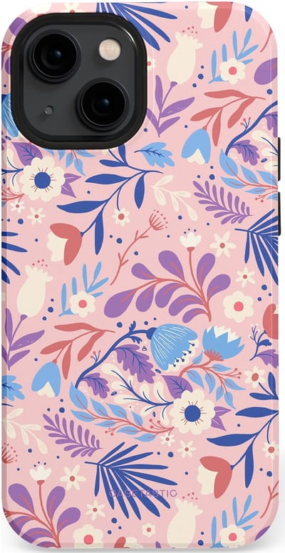 Casetastic Hoesje Geschikt voor Apple iPhone 13 Mini Magsafe - Stijlvolle Beschermende Duo-layer Case - Bloeispel