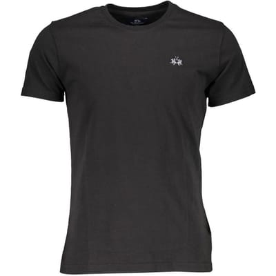 La Martina Zwart Katoenen T-Shirt voor Mannen