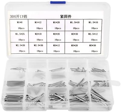 Dailygoods- Splitpennen Kit 150 Stuks - 15 Soorten - Roestvrij Staal - Hobby - Knutselen - Hoogwaardige Kwaliteit - Bevestigingsmiddelen