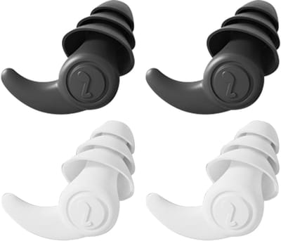 Oordoppen - 2 paar - Earplugs - Herbruikbare - Sleep Plugs - ruisonderdrukking - Oordopjes - oorbescherming van flexibele siliconen - geluidsdempend - Zwart