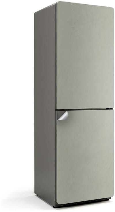 Wallfluent Koelkaststickers - Grijsgroen Koelkast Folie - 60 cm x 190 cm - Grijsgroen Koelkaststickers - Decoratieve Koelkaststicker - Koelkast Cover - Zelfklevende Koelkaststicker - Koelkast Versiering