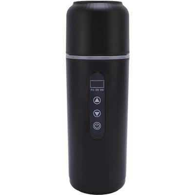 Tasse Chauffante Portable pour Voiture 500ml Bouilloire Électrique de Voyage 12V 24V Bouilloire à Eau Portable Tasse Chauffante pour Voiture Camion 316 noir