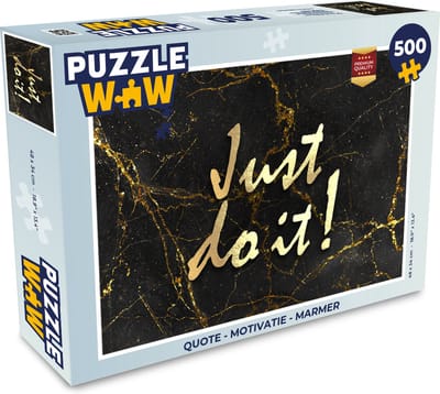 Puzzel Quote - Motivatie - Marmer print - Legpuzzel - Puzzel 500 stukjes