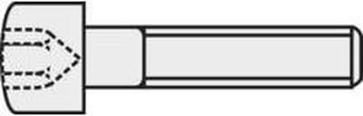 TOOLCRAFT 839667 Cilinderschroeven M3 6 mm Binnenzeskant (inbus) DIN 912 ISO 4762 Staal 8.8 gezwart 100 stuk(s)